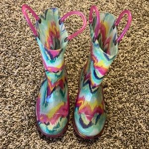 New little girl rain boots